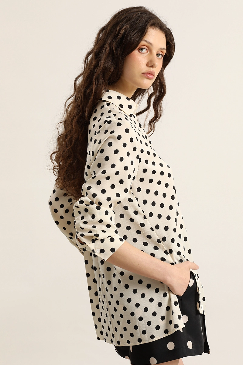 BLUSA LUNARES LARGA, BEIGE LIOLA - 5
