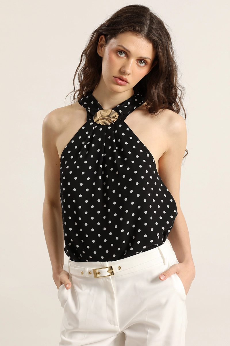 TOP HALTER, LUNARES, NEGRO LIOLA - 8