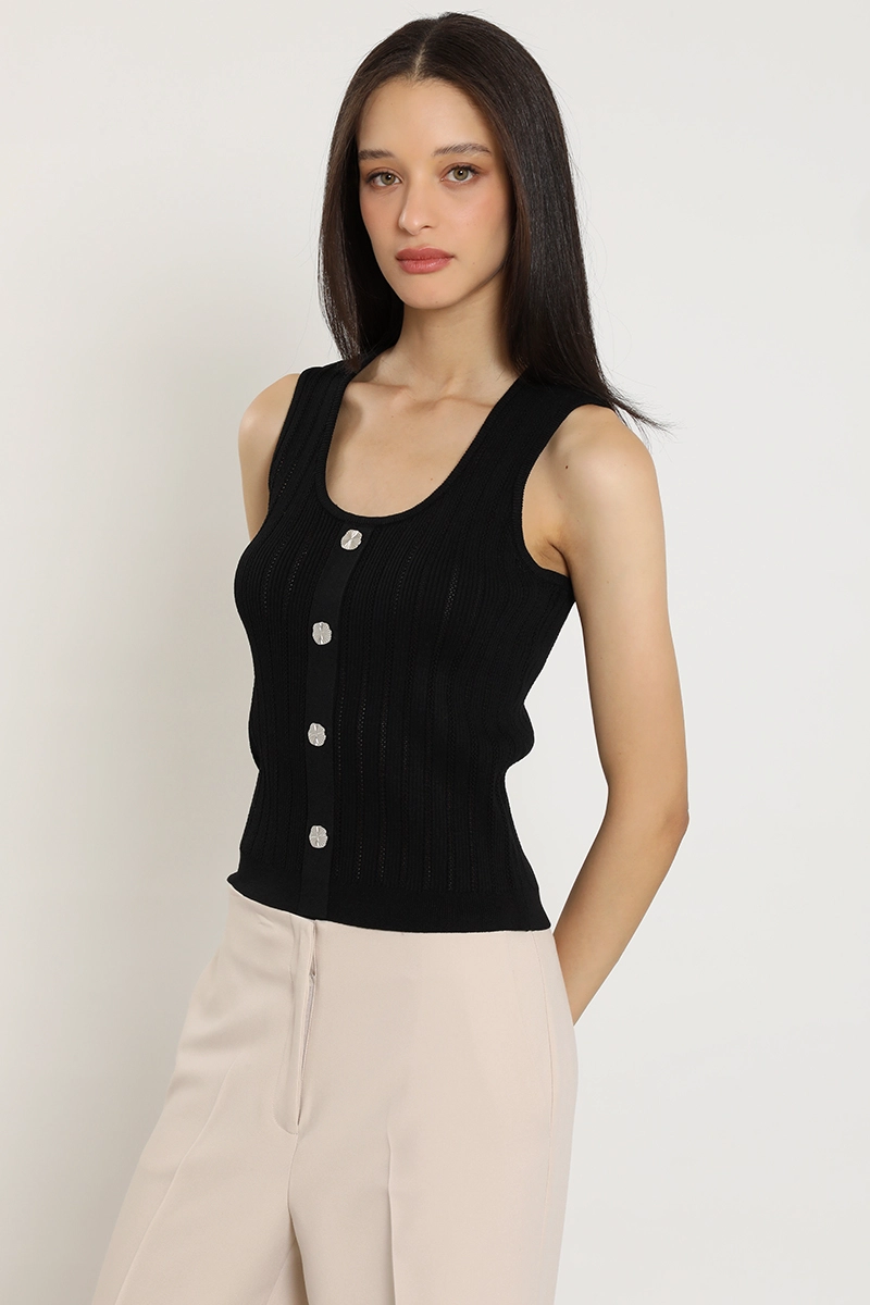 TOP PUNTO, BOTON DECORATIVO, NEGRO LIOLA - 2