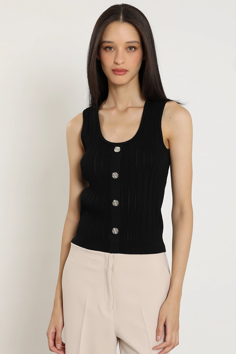 TOP PUNTO, BOTON DECORATIVO, NEGRO LIOLA - 3