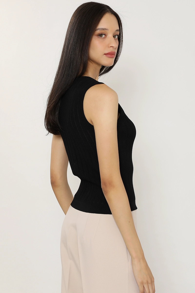 TOP PUNTO, BOTON DECORATIVO, NEGRO LIOLA - 5