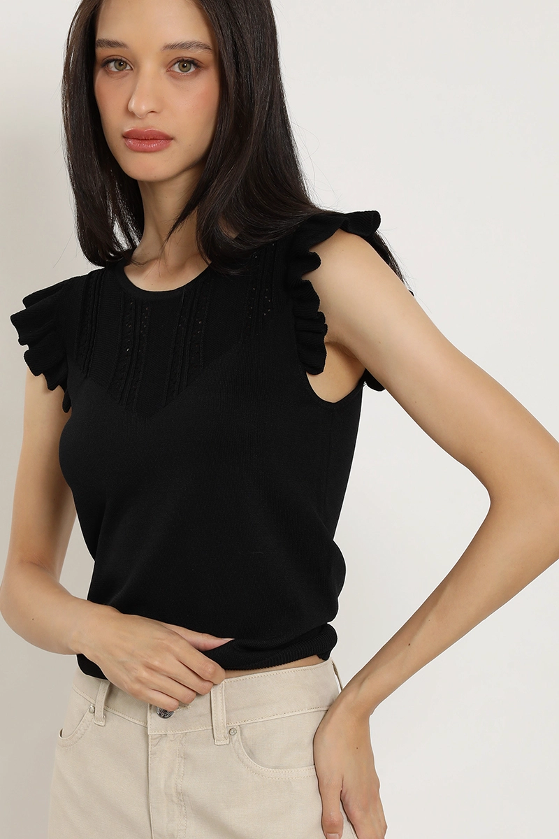 TOP PUNTO FANTASIA, NEGRO LIOLA - 1