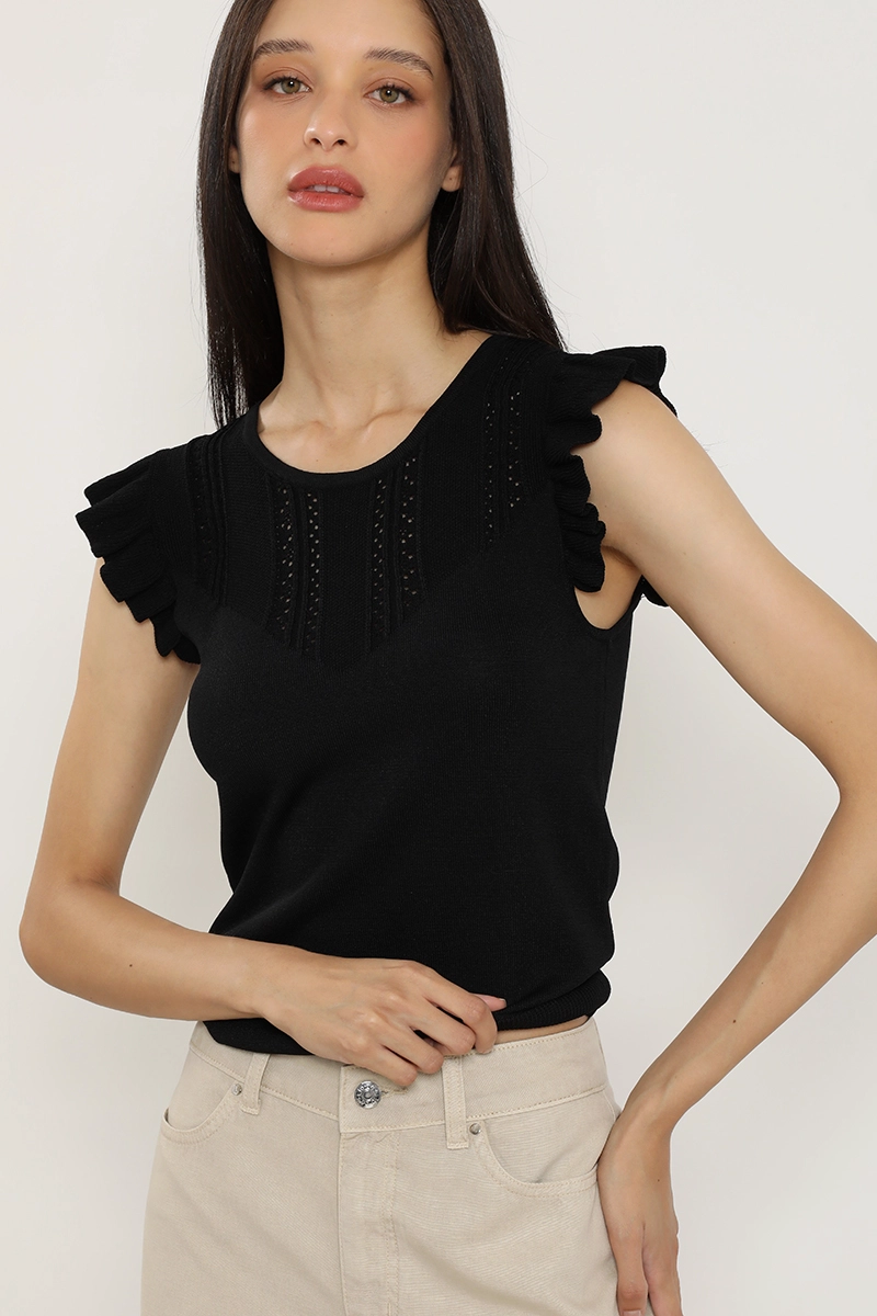 TOP PUNTO FANTASIA, NEGRO LIOLA - 5