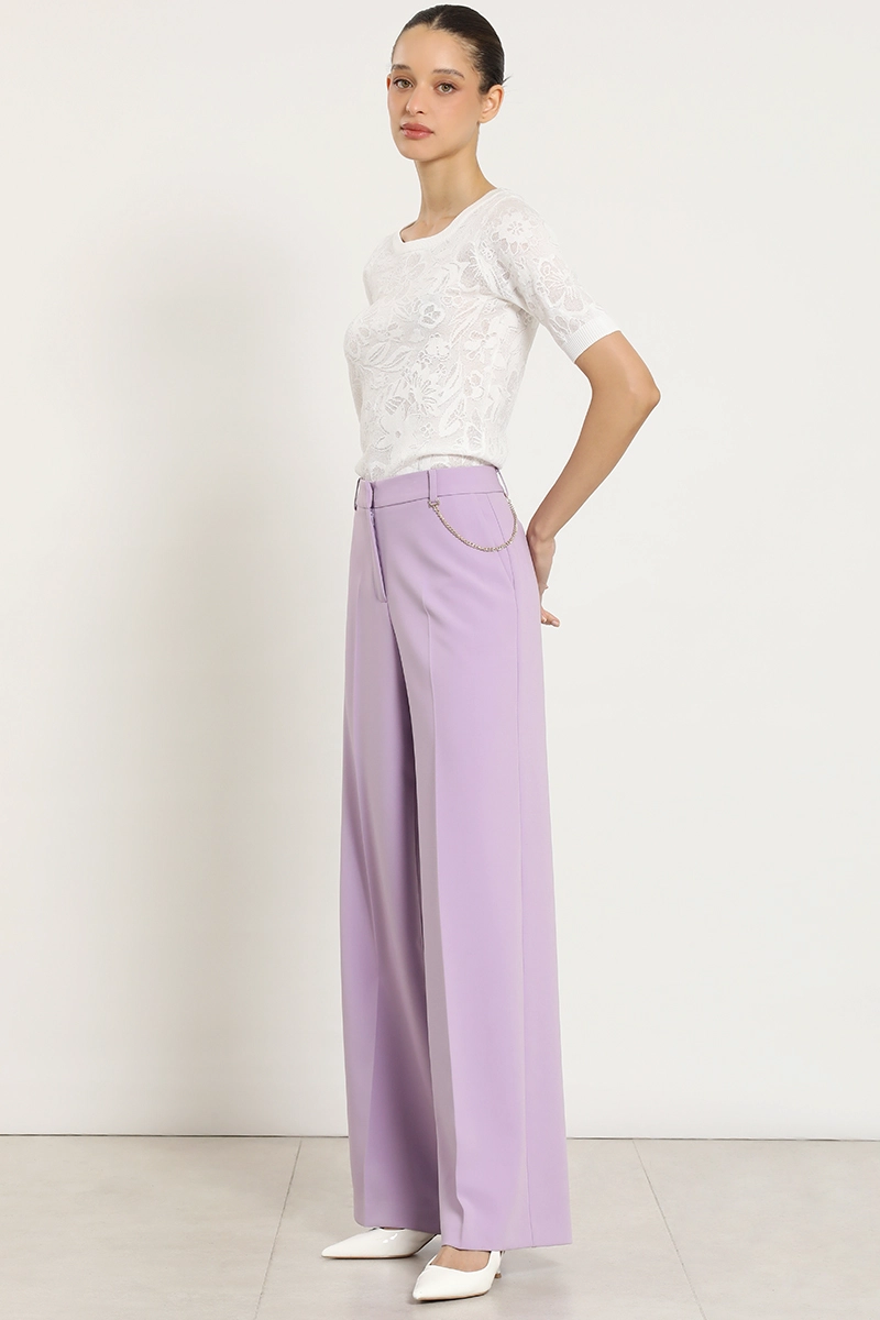 PANTALON ANCHO CON CADENA, LILA LIOLA - 2