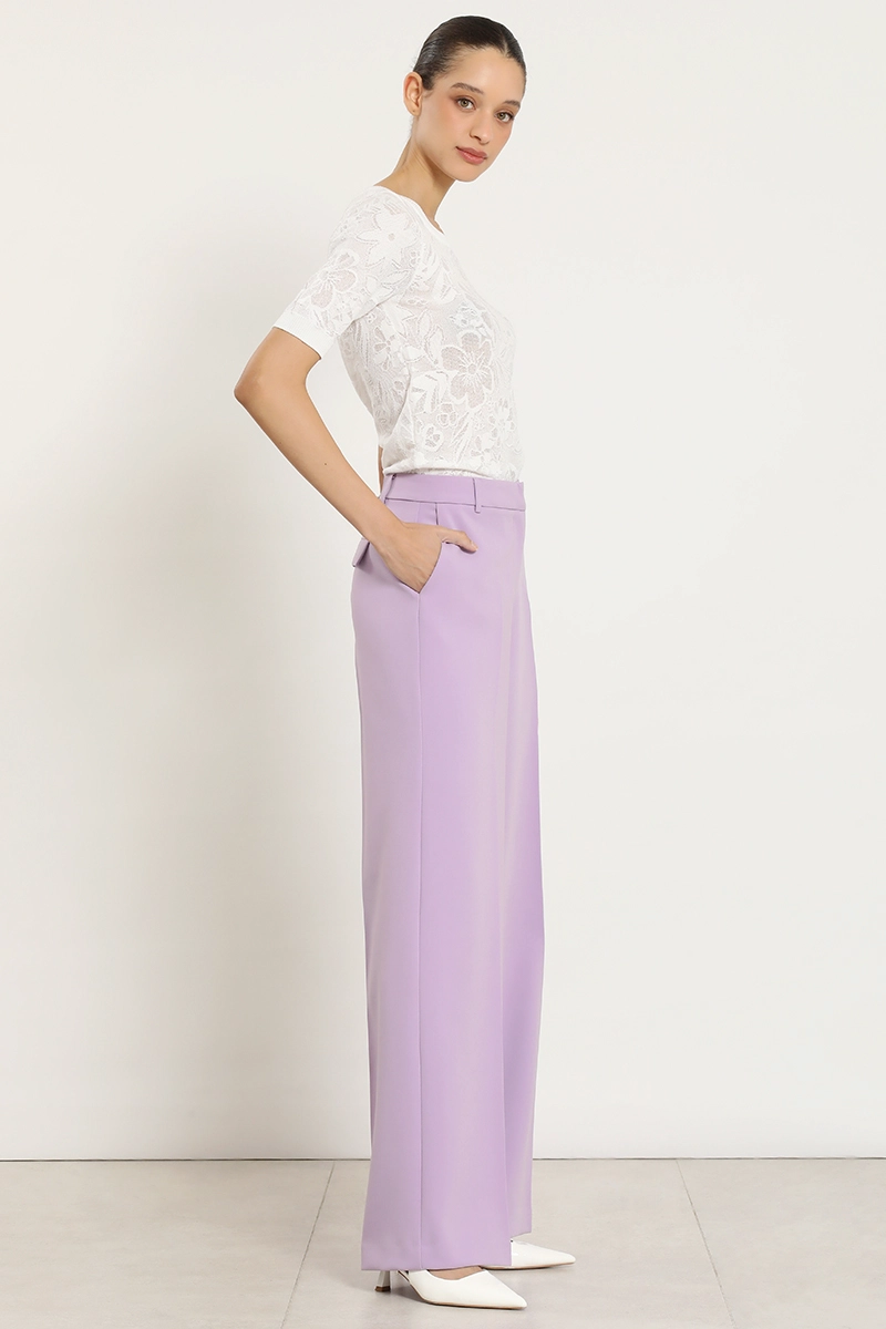 PANTALON ANCHO CON CADENA, LILA LIOLA - 5