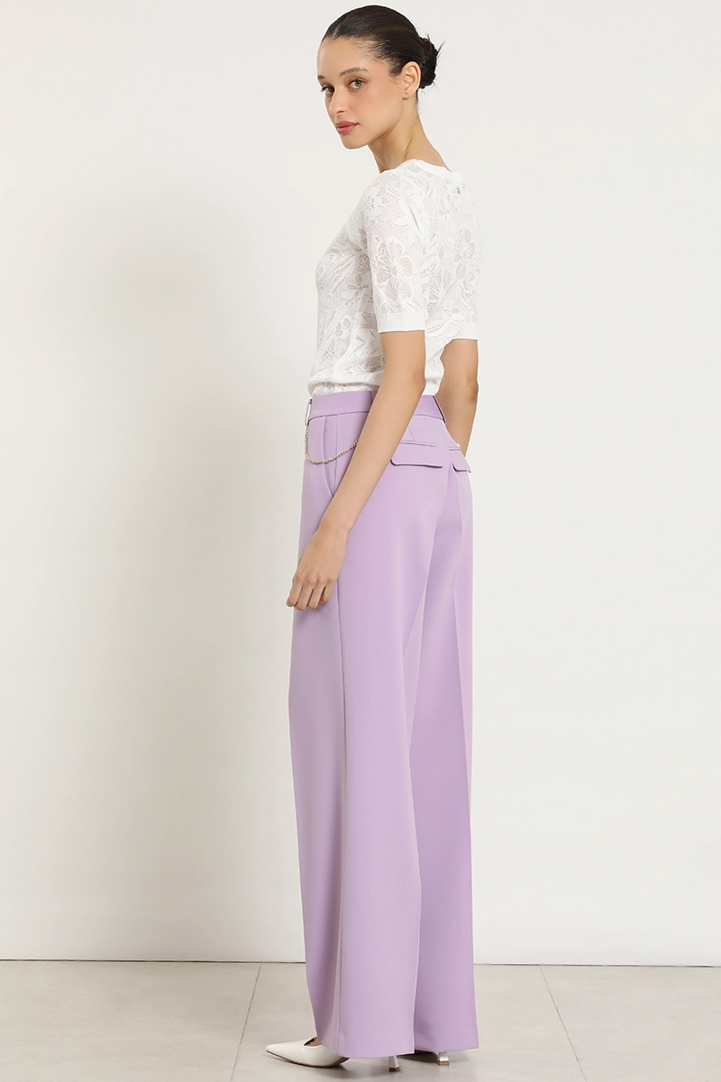 PANTALON ANCHO CON CADENA, LILA LIOLA - 6