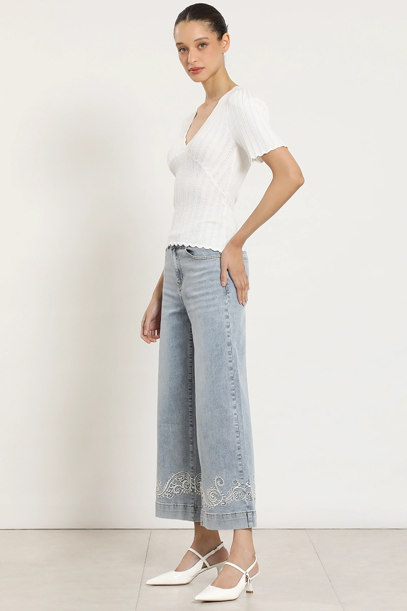 POLERA PUNTO, ESCOTE V, CRUDO LIOLA - 2