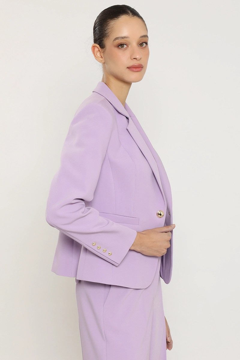 BLAZER BASICO ENTALLADO, LILA LIOLA - 3