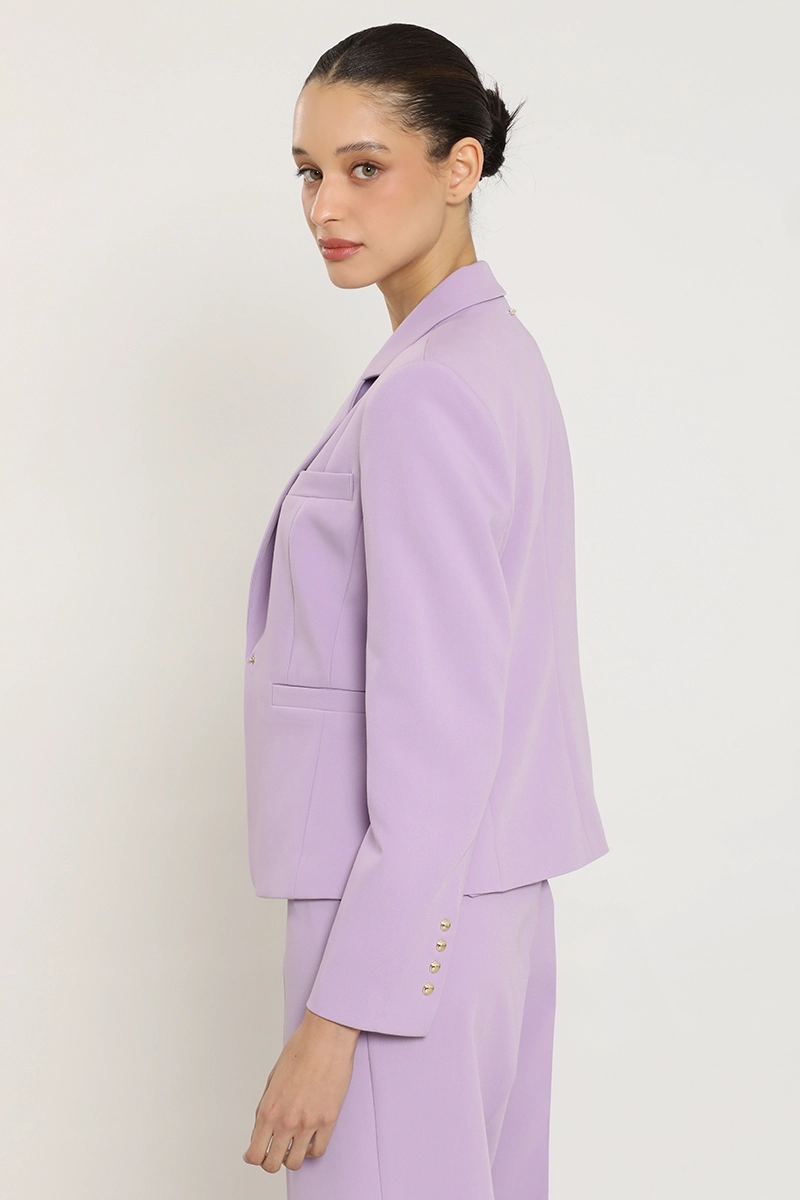 BLAZER BASICO ENTALLADO, LILA LIOLA - 7