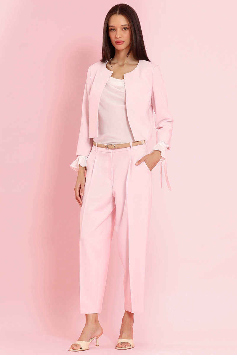 CHAQUETA CROPPED DE TOPE, ROSA LIOLA - 3