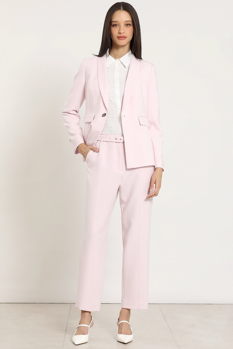 BLAZER ENTALLADO, CUELLO SMOKING, ROSA LIOLA - 2