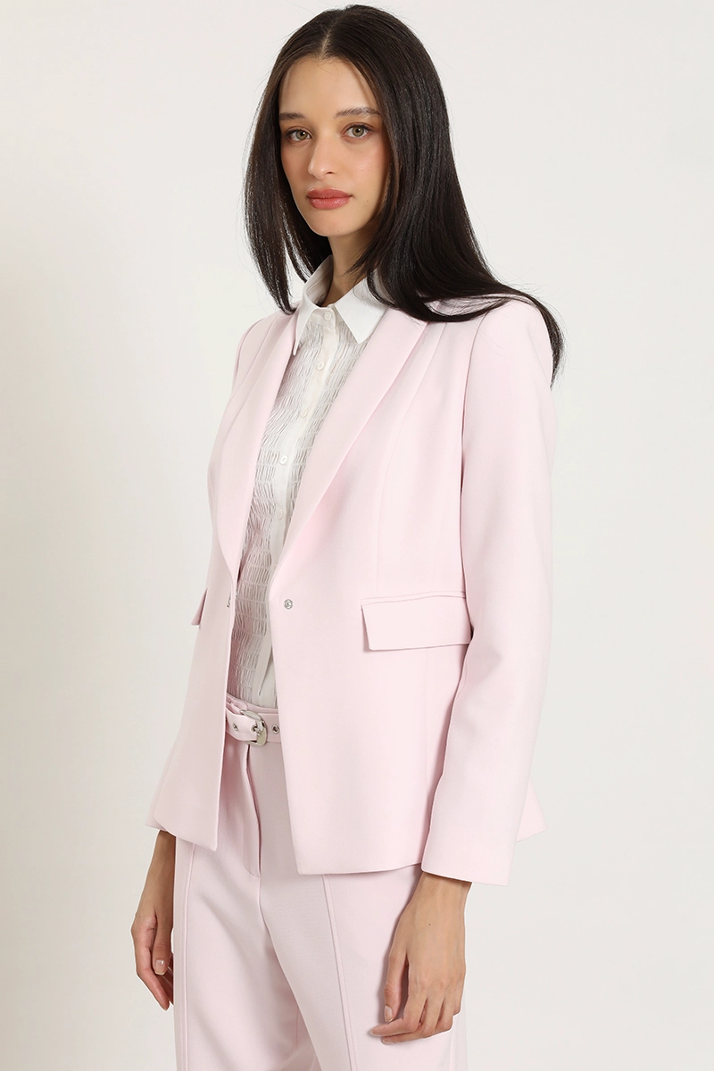 BLAZER ENTALLADO, CUELLO SMOKING, ROSA LIOLA - 6