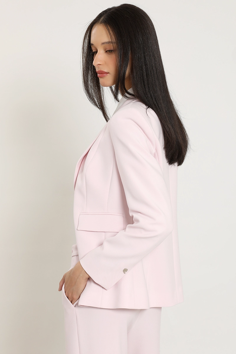 BLAZER ENTALLADO, CUELLO SMOKING, ROSA LIOLA - 7