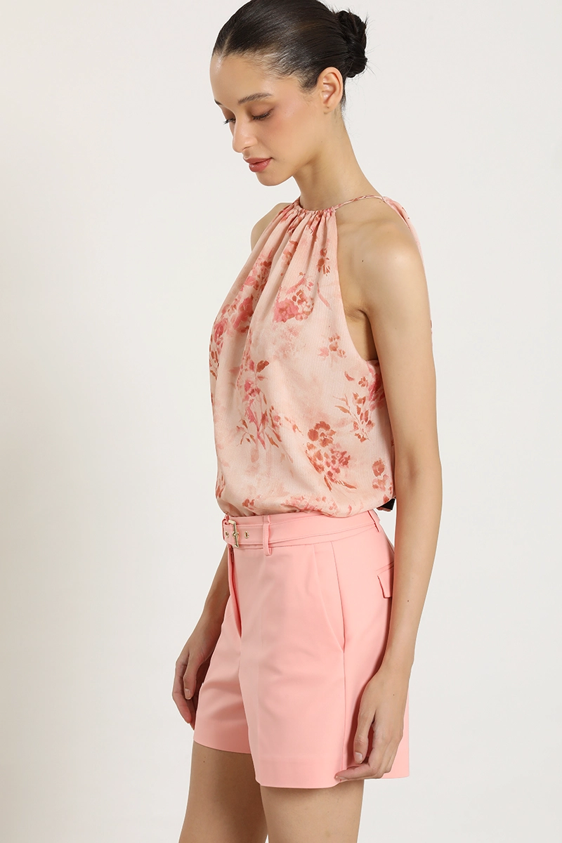 SHORT CON CINTURON, CORAL LIOLA - 4