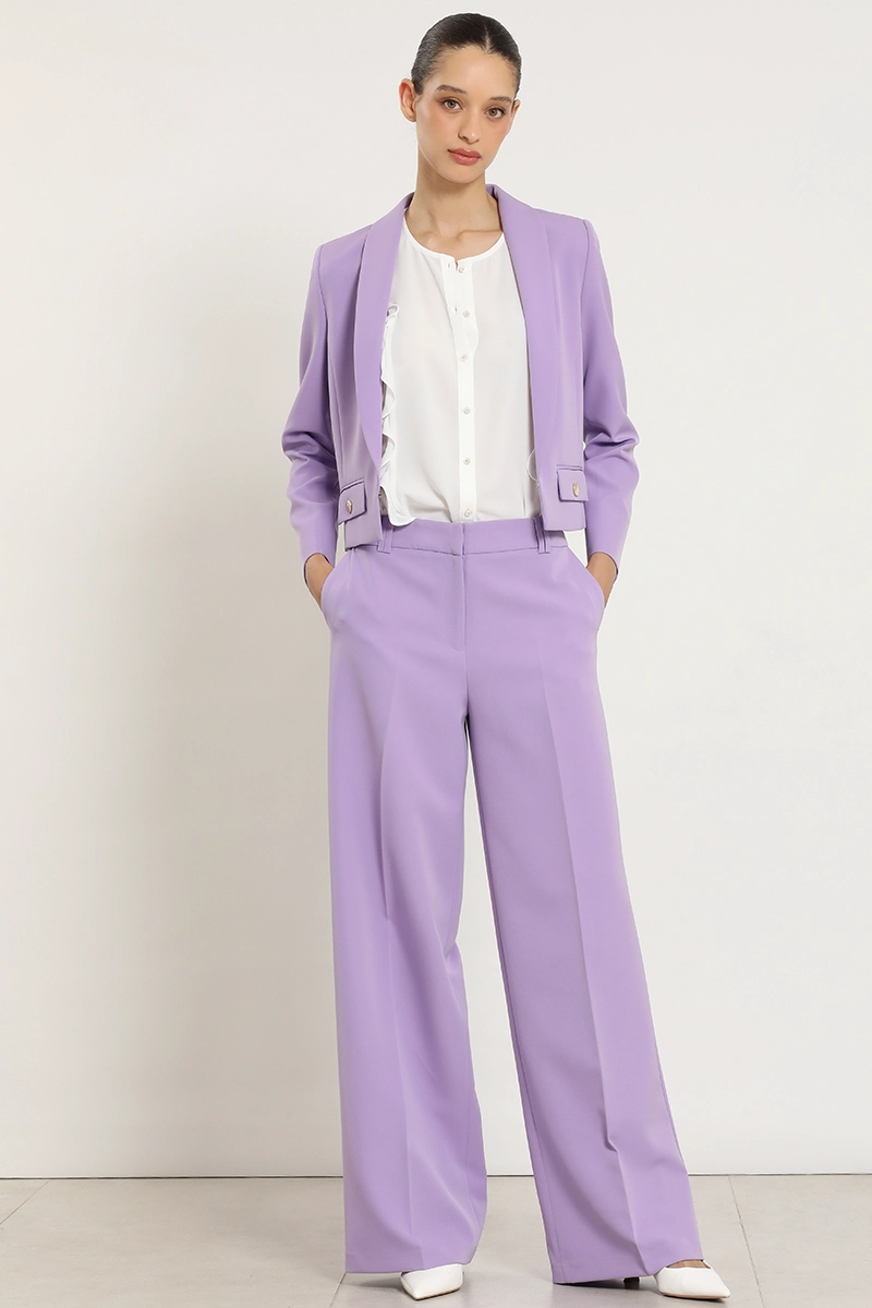 PANTALON ANCHO BASICO, LILA LIOLA - 5