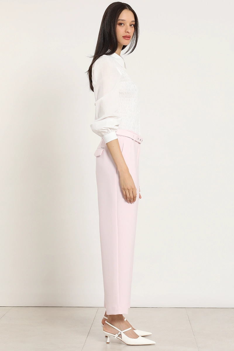 PANTALON SASTRE CON CINTURON, ROSA LIOLA - 7