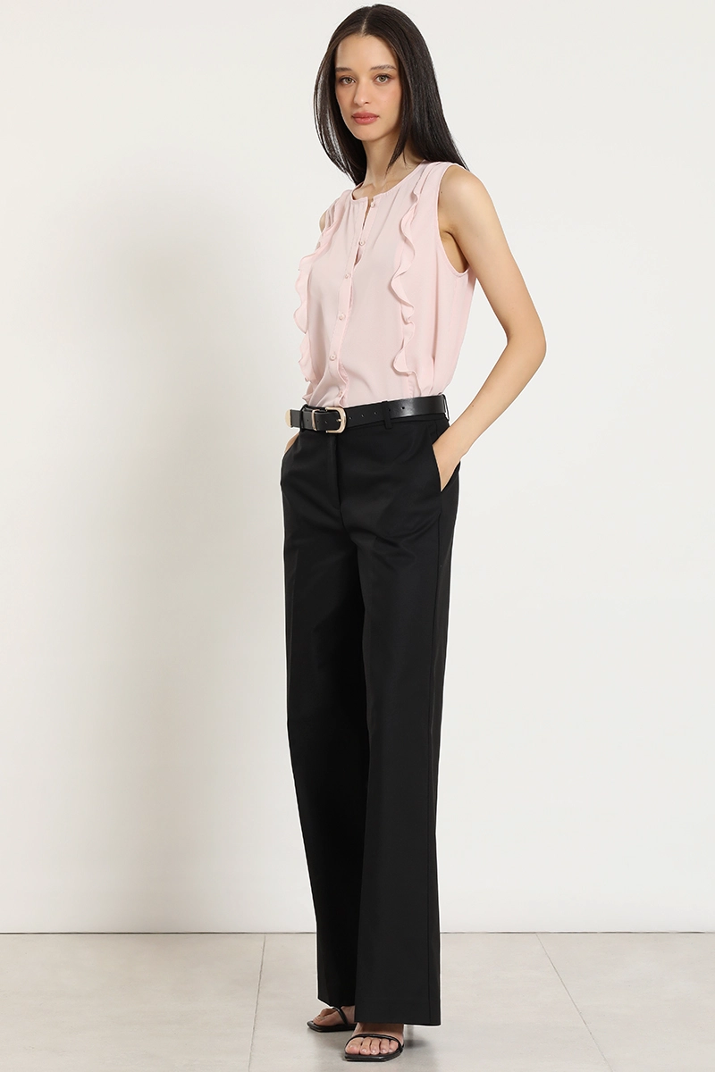 PANTALON RECTO, BASICO, NEGRO LIOLA - 1