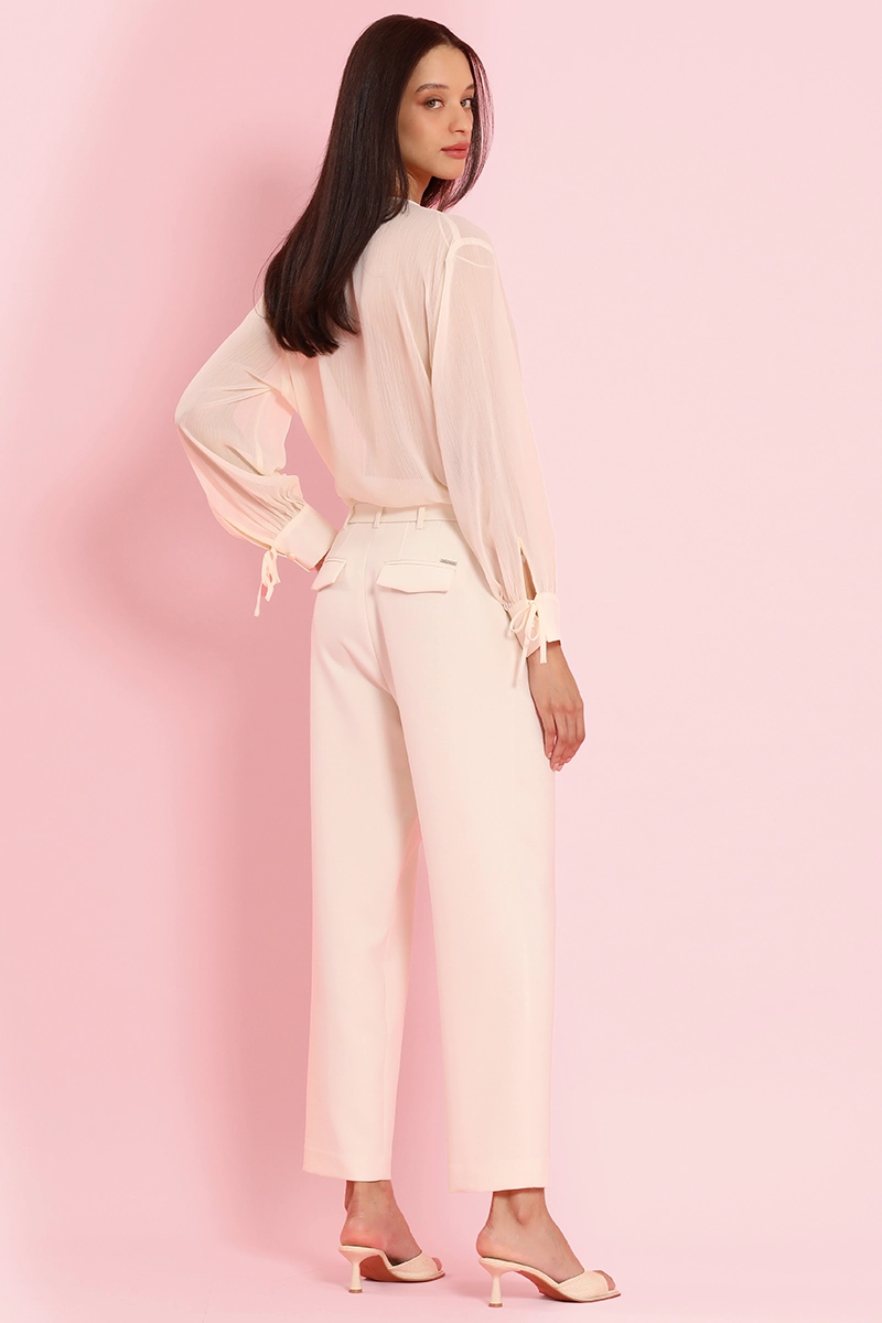 PANTALON SASTRE CON CINTURON, VAINILLA LIOLA - 7