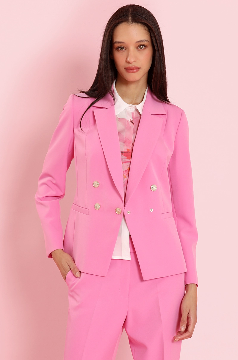 BLAZER ENTALLADO CRUZADO, ROSA LIOLA - 1