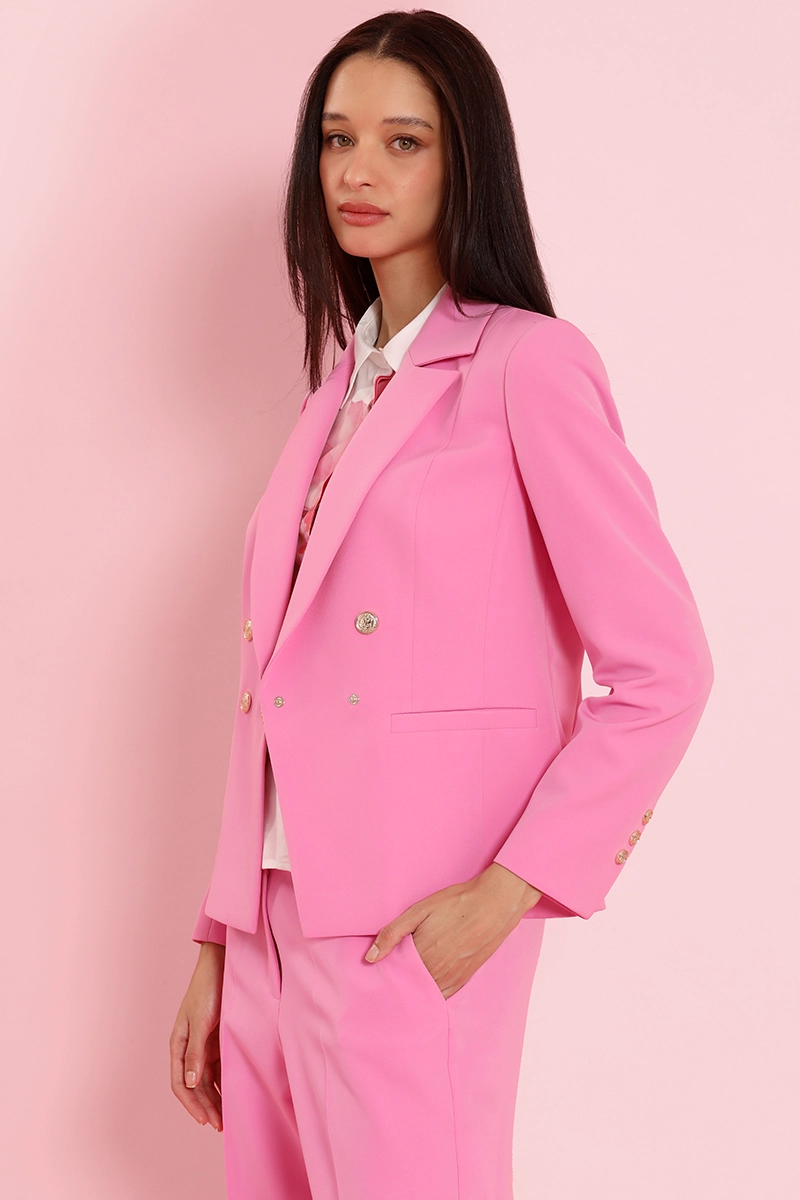 BLAZER ENTALLADO CRUZADO, ROSA LIOLA - 3