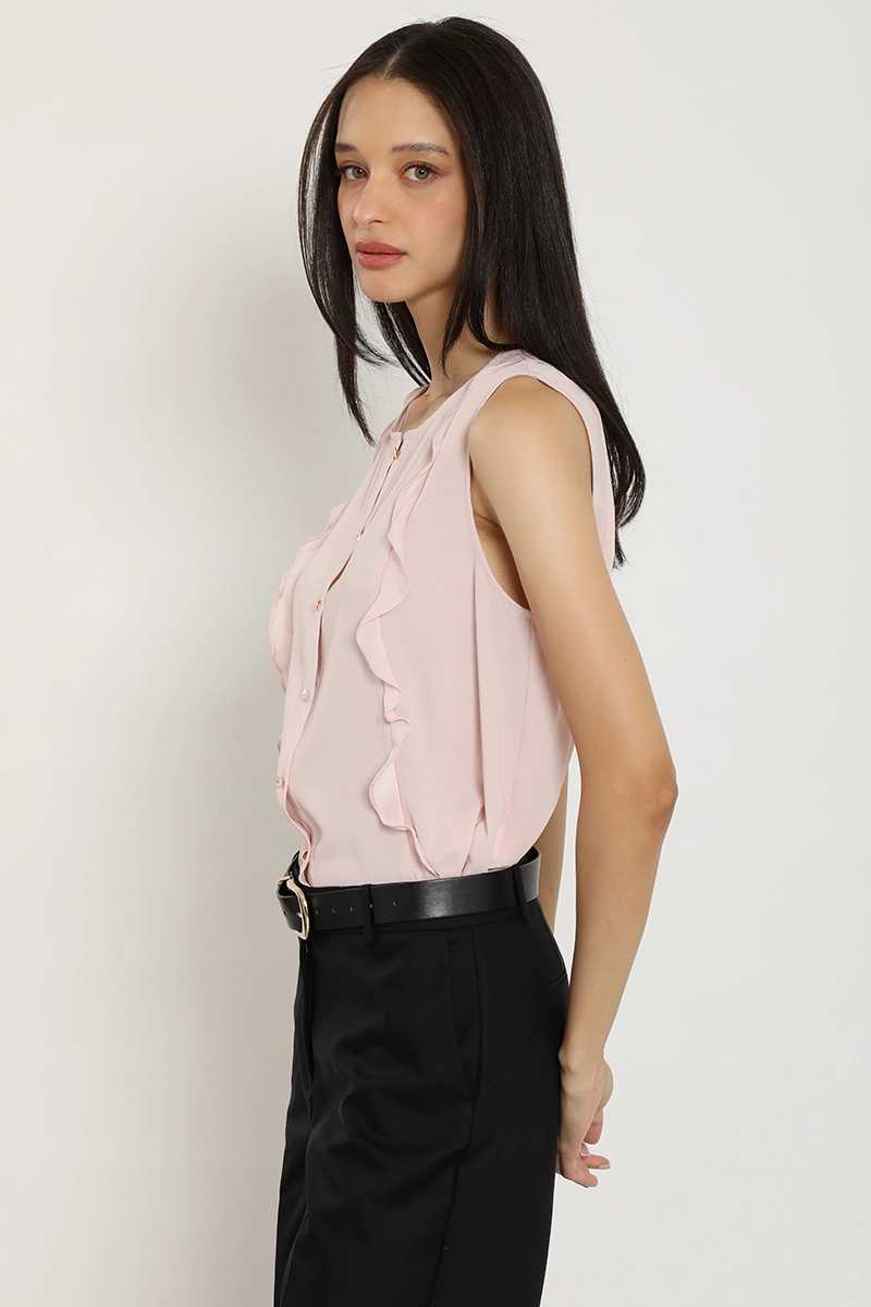 TOP VOLANTES, SIN MANGA, ROSA LIOLA - 3