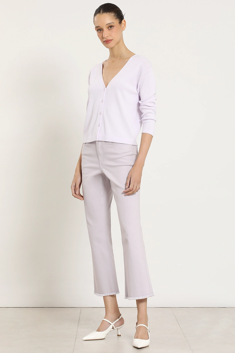 CARDIGAN BASICO PUNTO, LILA LIOLA - 2