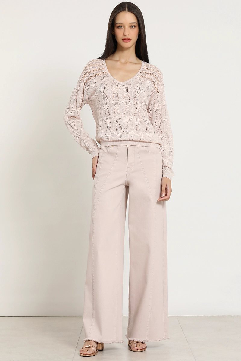 JEANS COLOR EXTRA PALAZZO, ROSA LIOLA - 3
