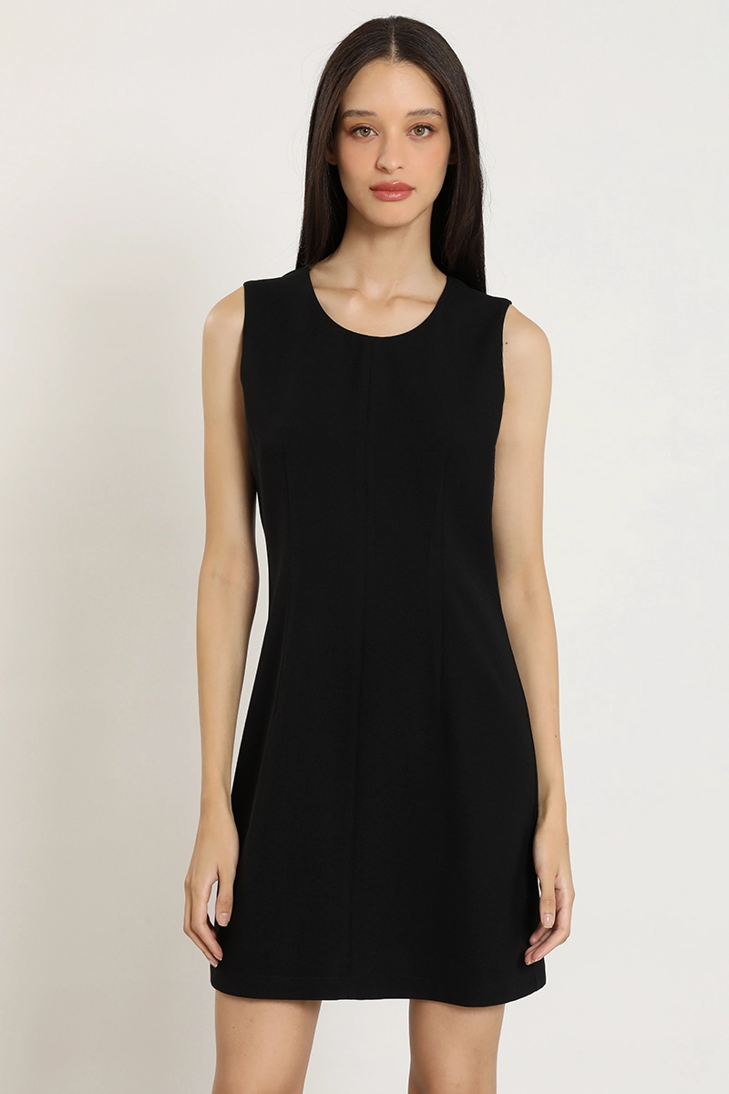 VESTIDO CORTO, BASICO, NEGRO LIOLA - 1