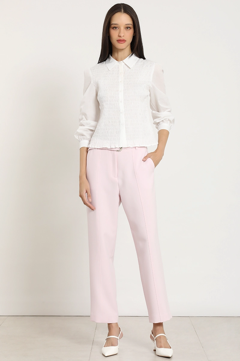 BLUSA POPLIN, PANAL ELASTICADO, CRUDO LIOLA - 2