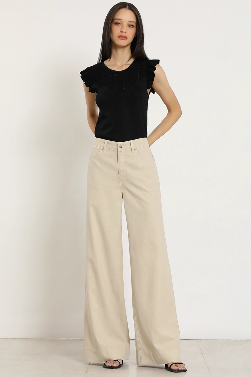 PANTALON PALAZZO LYOCELL LINO, RUBOR LIOLA - 1