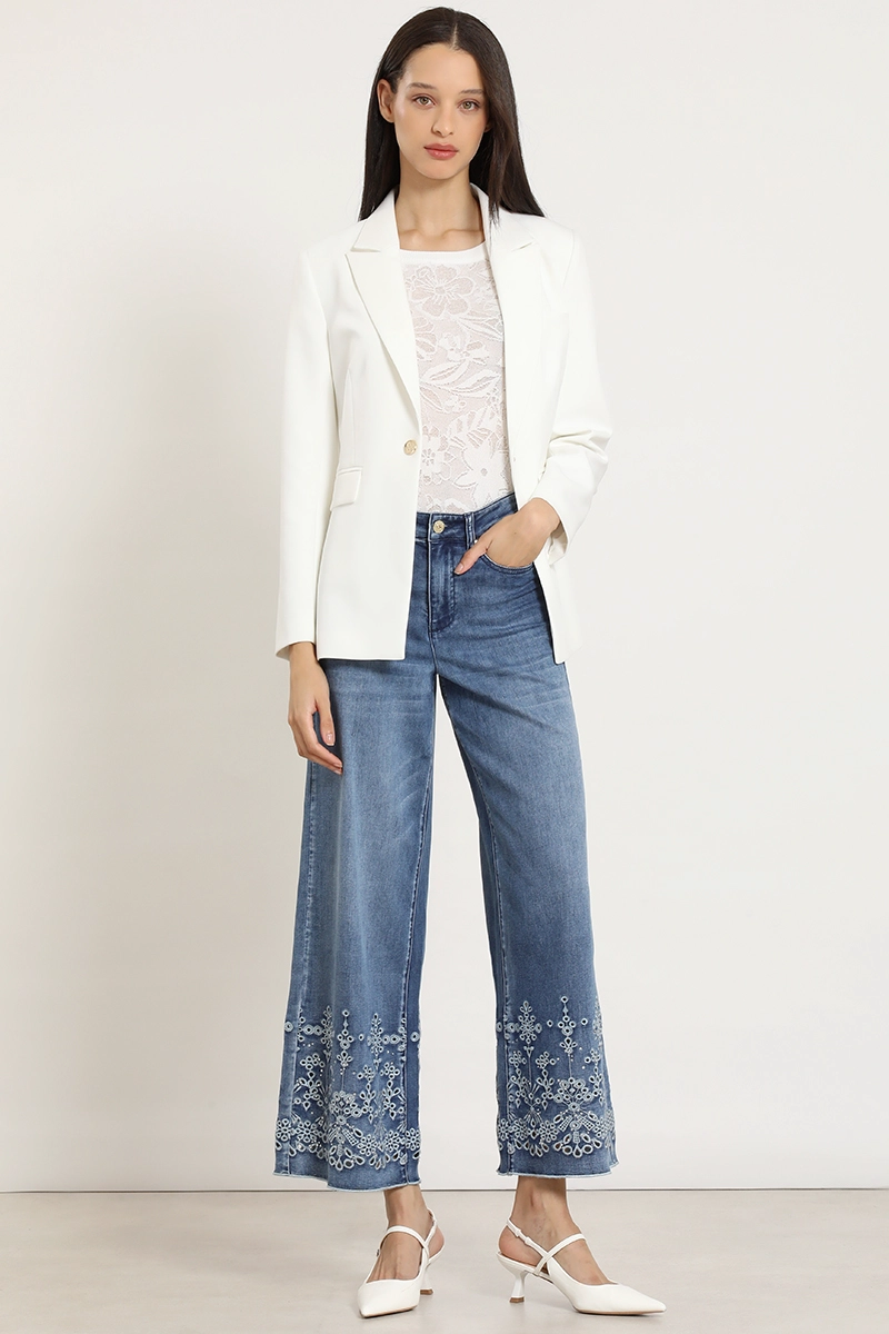 JEANS PALAZZO, BORDADO, AZUL LIOLA - 1