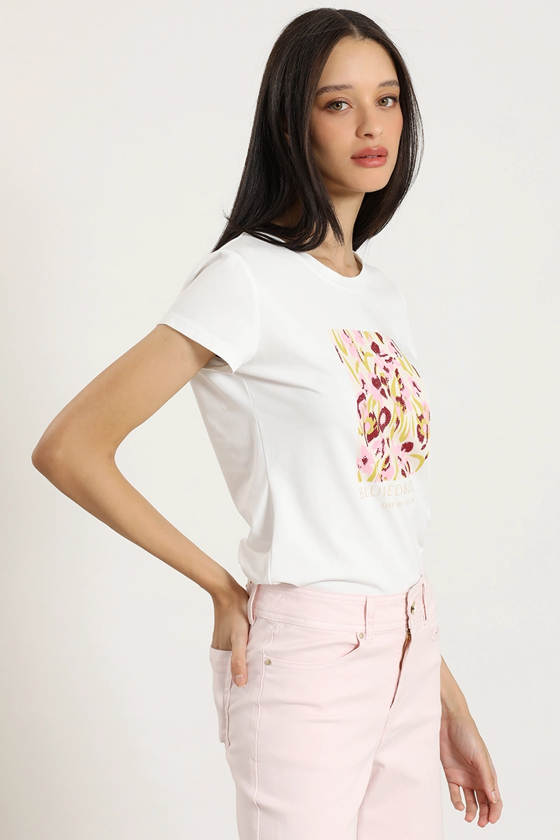 POLERA ESTAMPADO, APLICACION STRASS, CRUDO LIOLA - 5