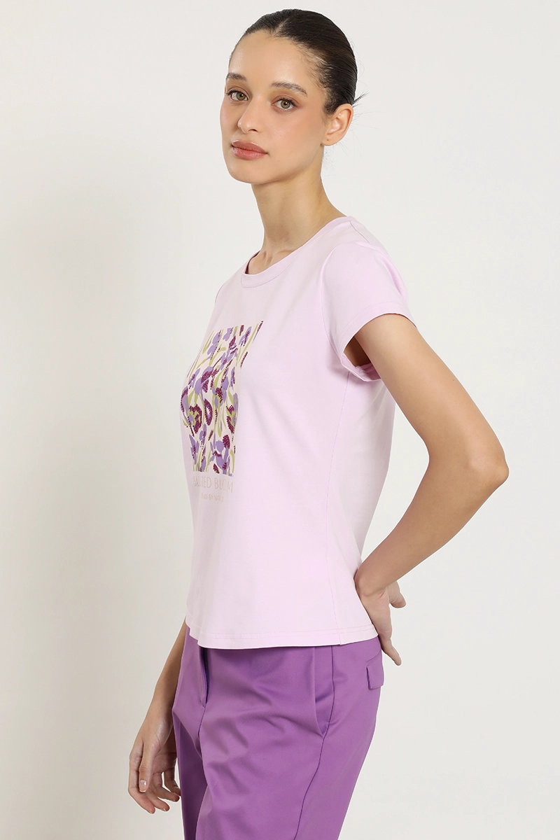POLERA ESTAMPADO, APLICACION STRASS, LILA LIOLA - 3