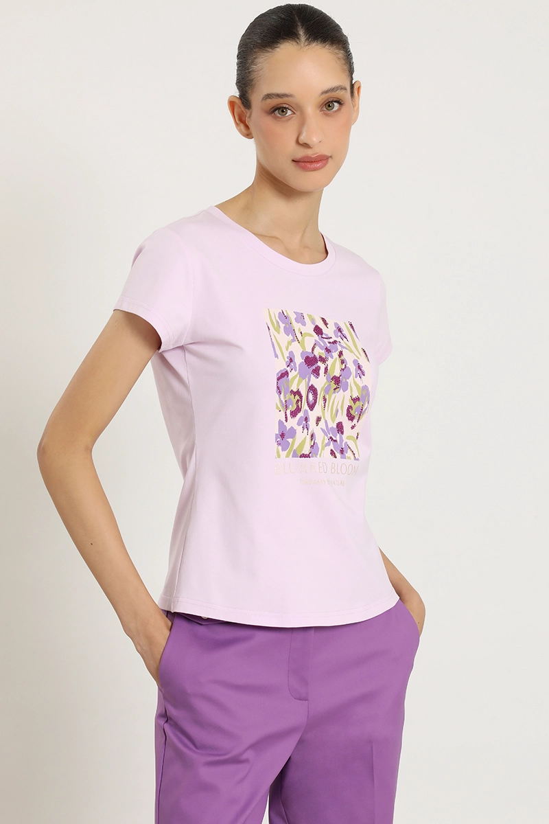 POLERA ESTAMPADO, APLICACION STRASS, LILA LIOLA - 6