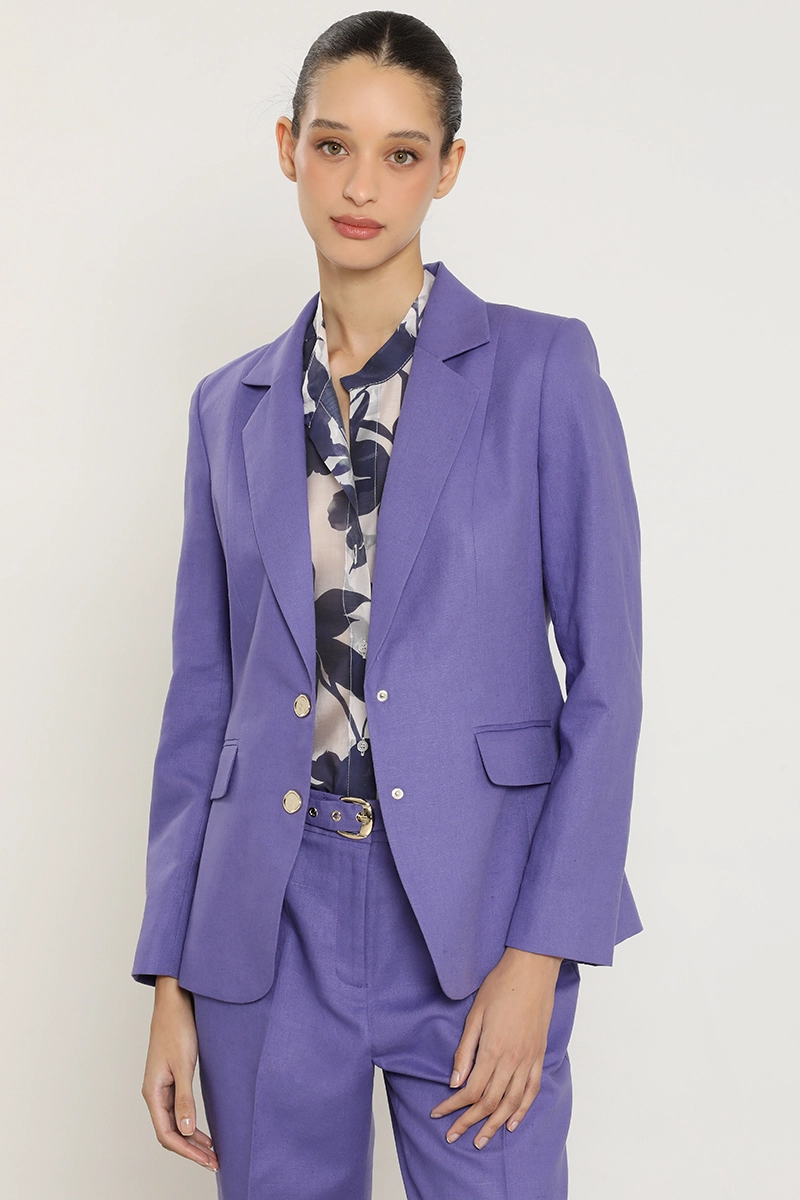BLAZER ENTALLADO, LINO ALGODON, VIOLETA LIOLA - 1