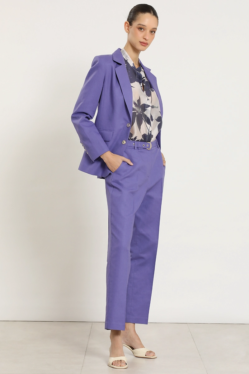 BLAZER ENTALLADO, LINO ALGODON, VIOLETA LIOLA - 2