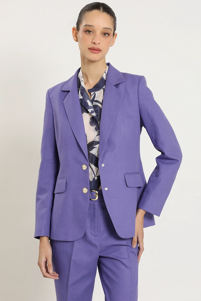 BLAZER ENTALLADO, LINO ALGODON, VIOLETA LIOLA - 5