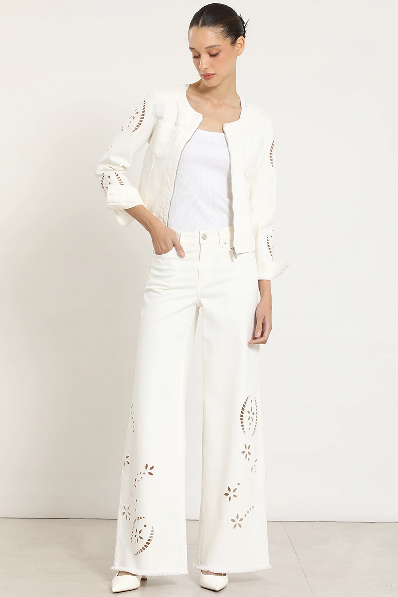 CHAQUETA JEANS COLOR, BORDADO, CRUDO LIOLA - 3