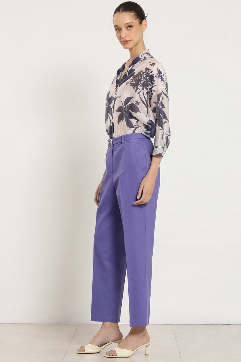 PANTALON SASTRE LINO ALGODON, VIOLETA LIOLA - 2