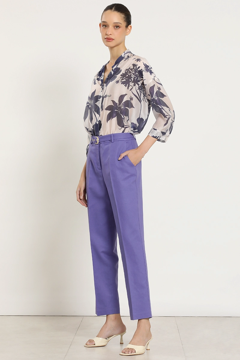 PANTALON SASTRE LINO ALGODON, VIOLETA LIOLA - 3