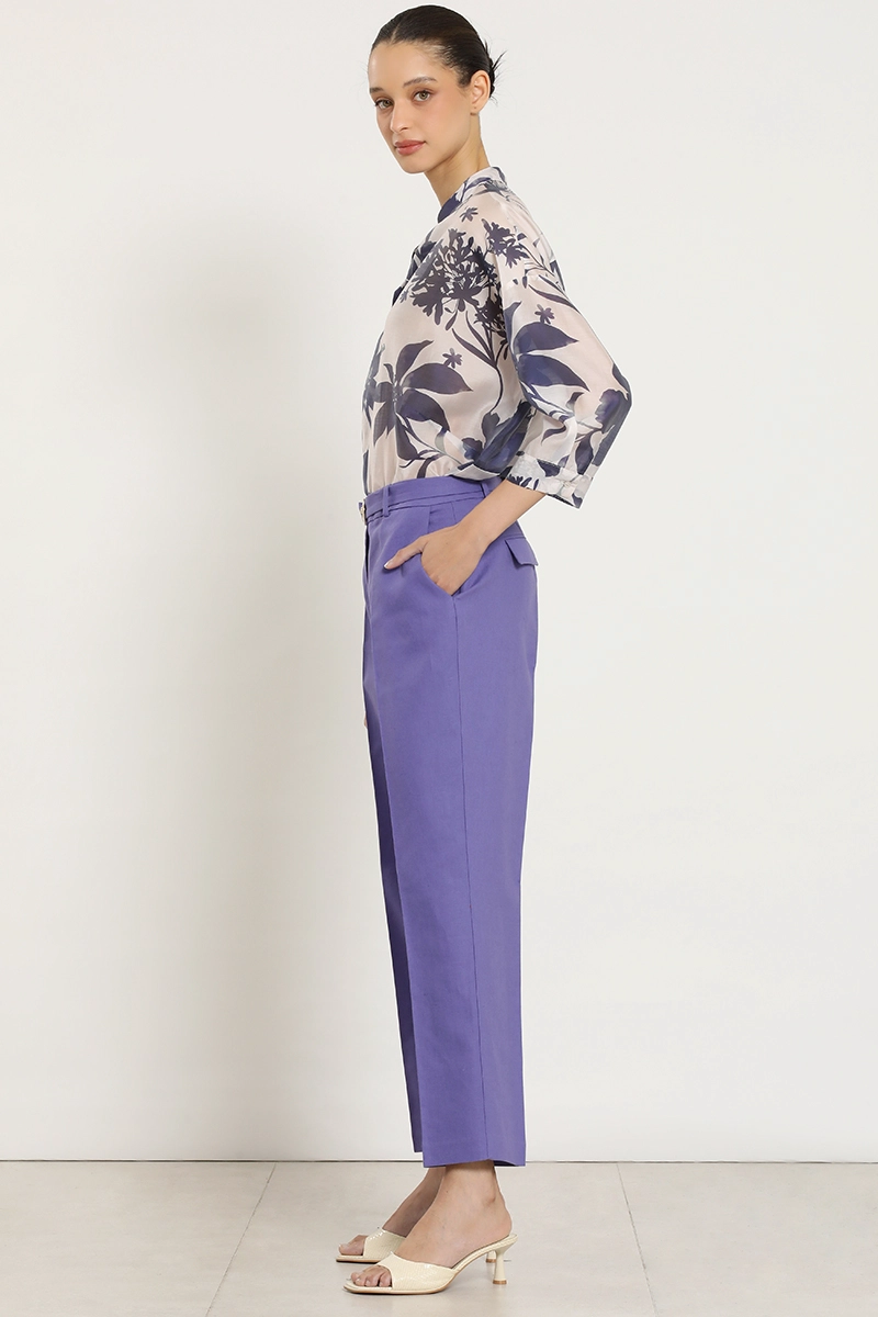 PANTALON SASTRE LINO ALGODON, VIOLETA LIOLA - 5