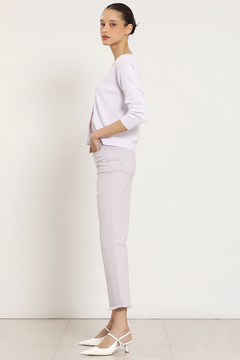 JEANS COLOR CROPPED FLARE, LILA LIOLA - 3