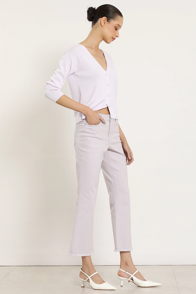 JEANS COLOR CROPPED FLARE, LILA LIOLA - 6