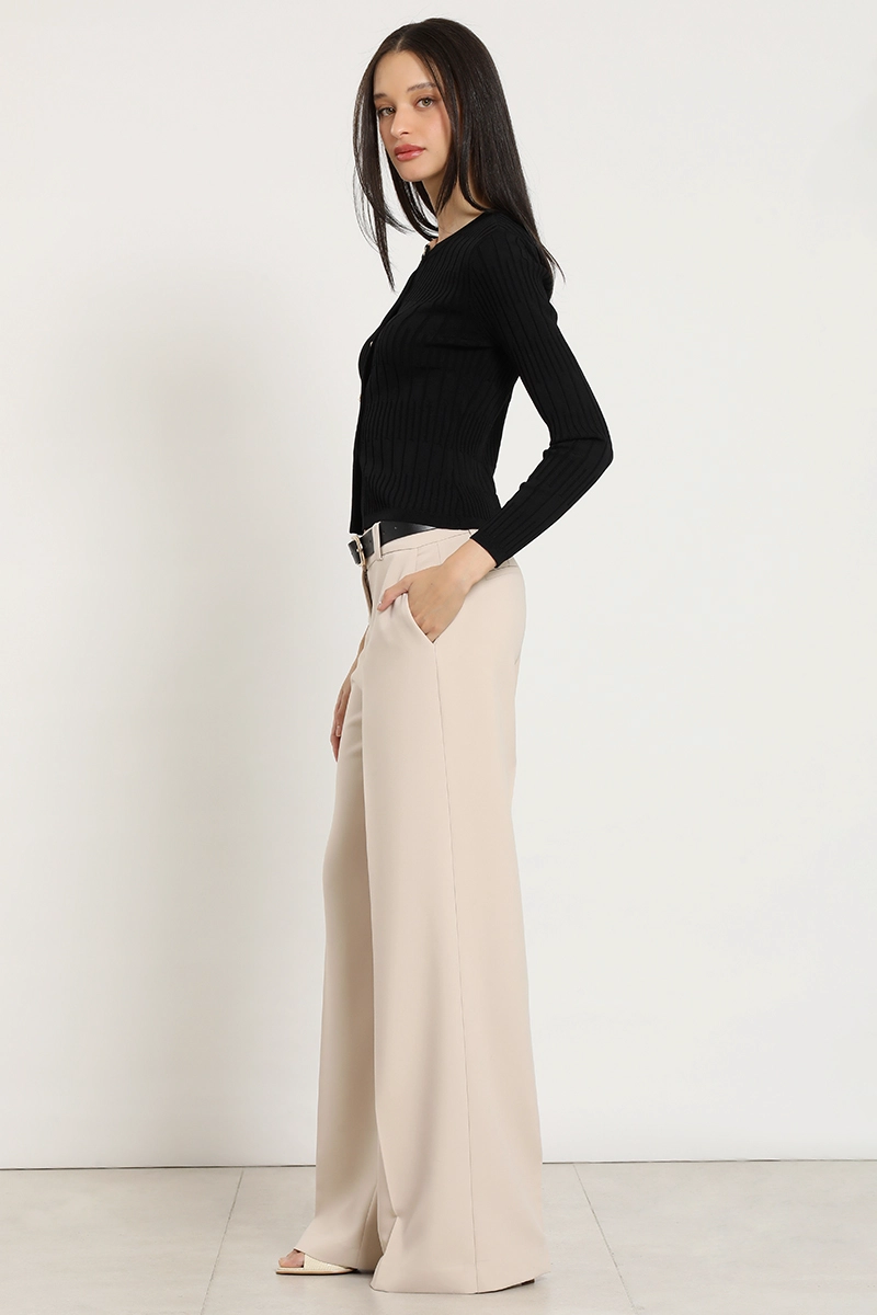 PANTALON ANCHO, BASICO, BEIGE LIOLA - 2