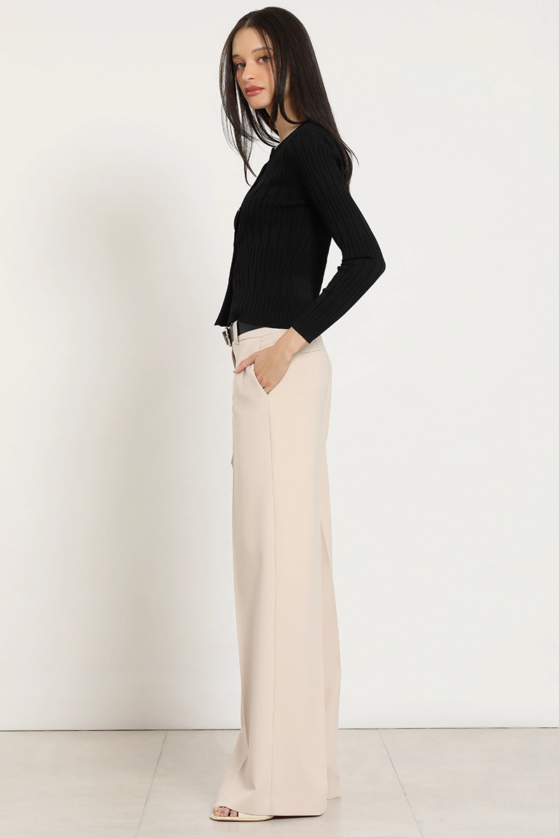 PANTALON ANCHO, BASICO, BEIGE LIOLA - 3