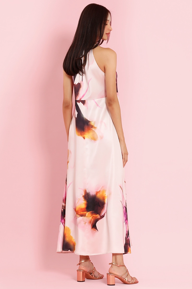 VESTIDO LARGO, ESTAMPADO FLOR, ROSA LIOLA - 6