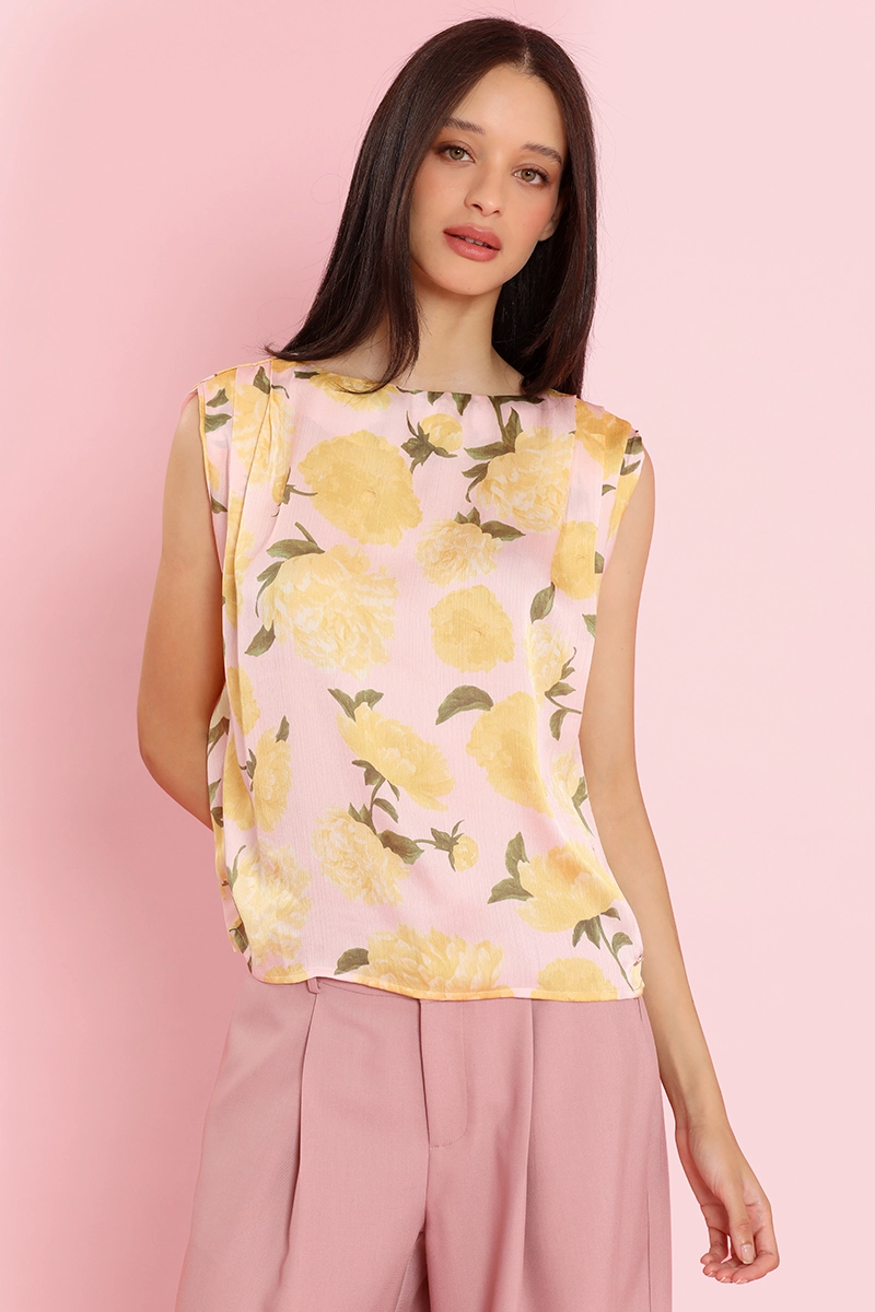 TOP ESTAMPADO, SIN MANGAS, ROSA LIOLA - 1