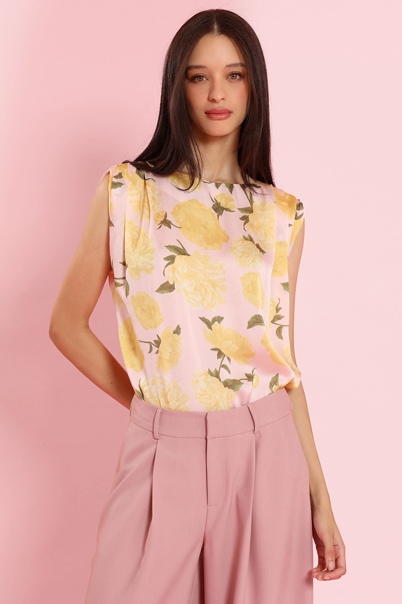 TOP ESTAMPADO, SIN MANGAS, ROSA LIOLA - 5