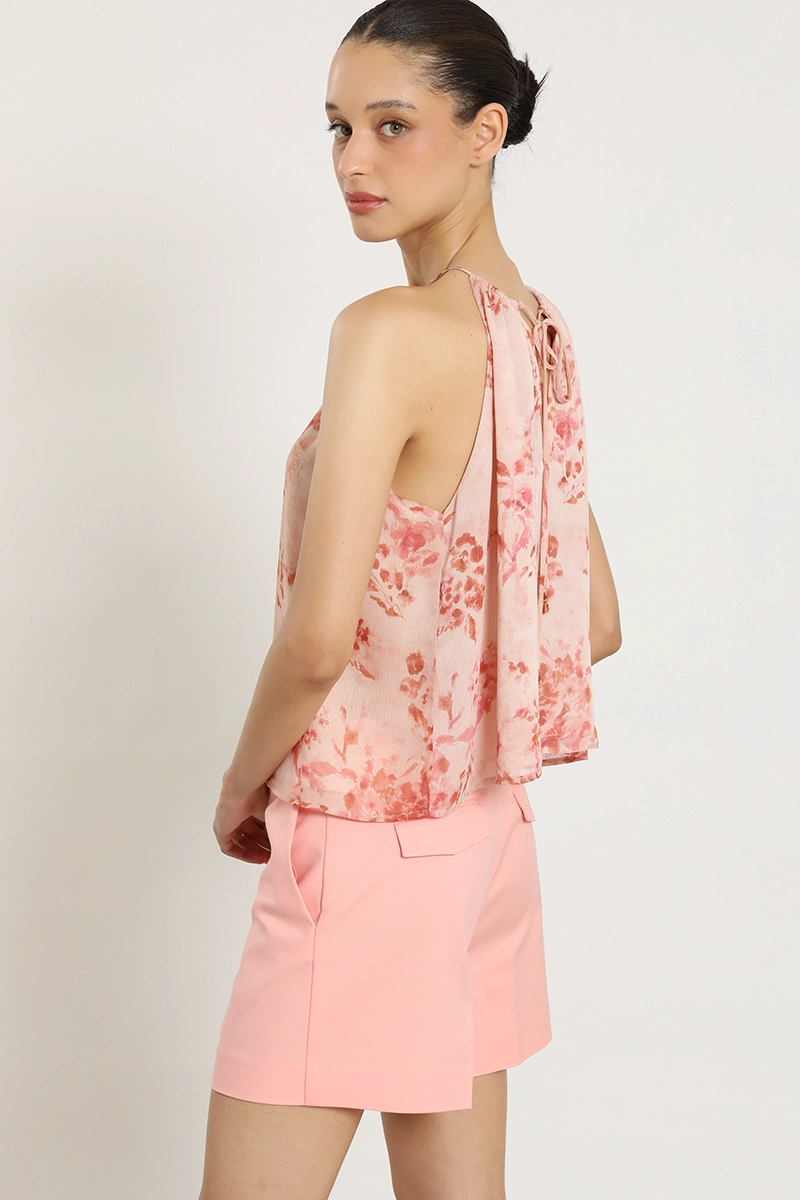 TOP HALTER ESTAMPADO FLORES, ROSA LIOLA - 6