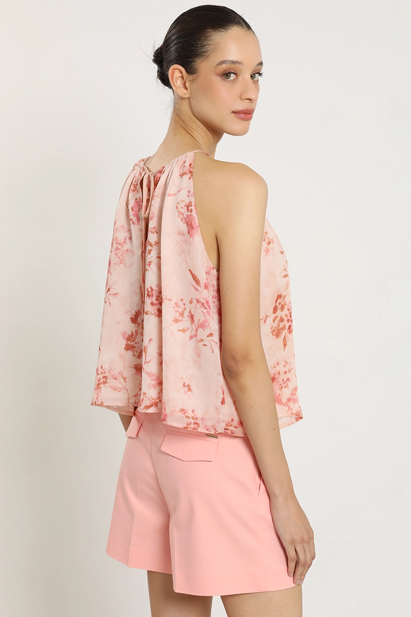 TOP HALTER ESTAMPADO FLORES, ROSA LIOLA - 7
